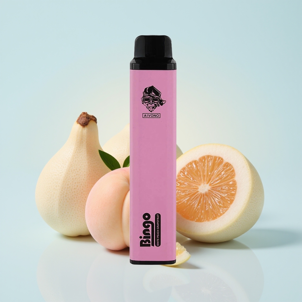 Aivono AIM BINGO 4000 Puffs Valkopersikka Greippi 10 mL 1000mAh