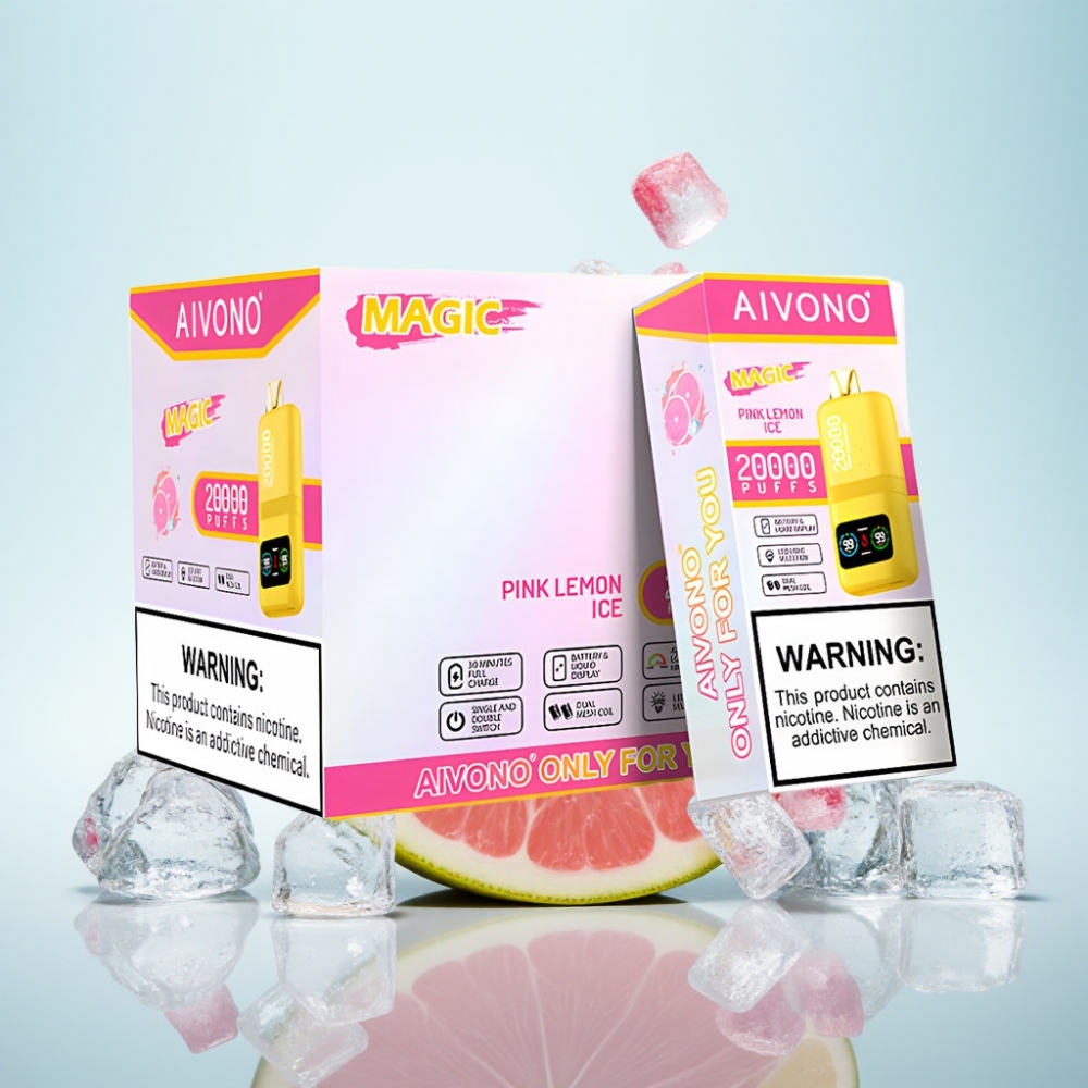 Aivono AIM MAGIC 20000 Puffs Disposable Vape Pinkkisitronijää – 26ml LCD Type-C