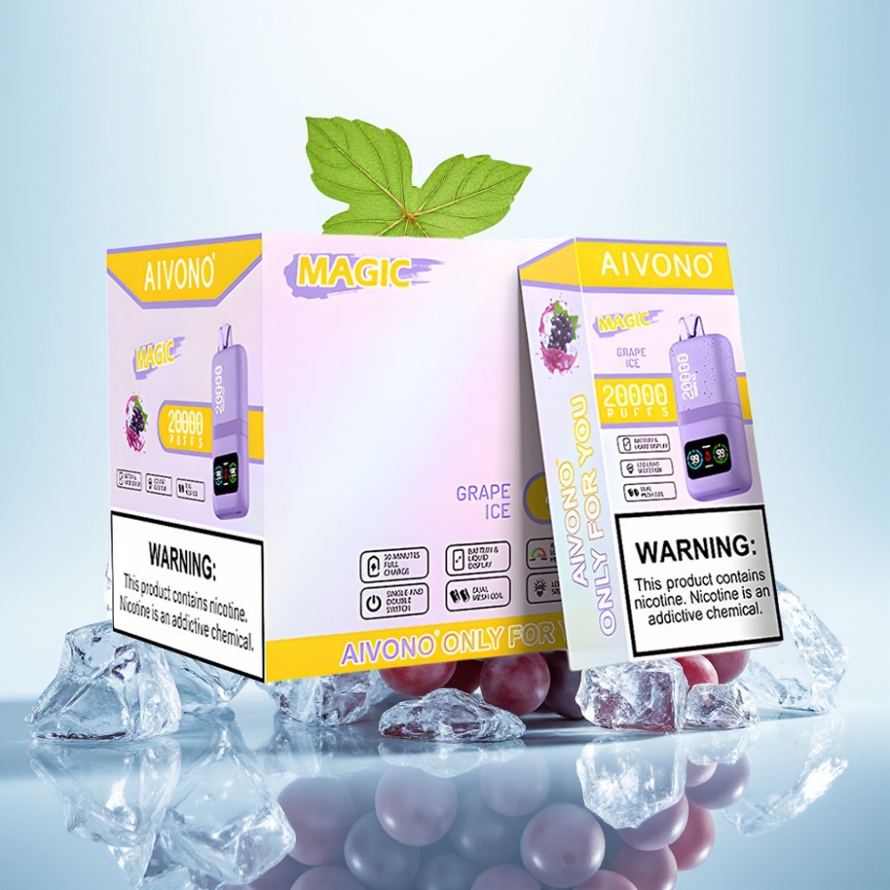 Aivono AIM MAGIC 20000 Puffs Disposable Vape Viinijäätä 26ml LCD Type-C 600mAh