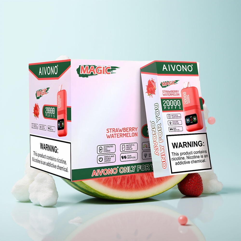 Aivono AIM MAGIC 20000 Puffs Dual Mesh LCD Type-C Mansikka-vesimeloni