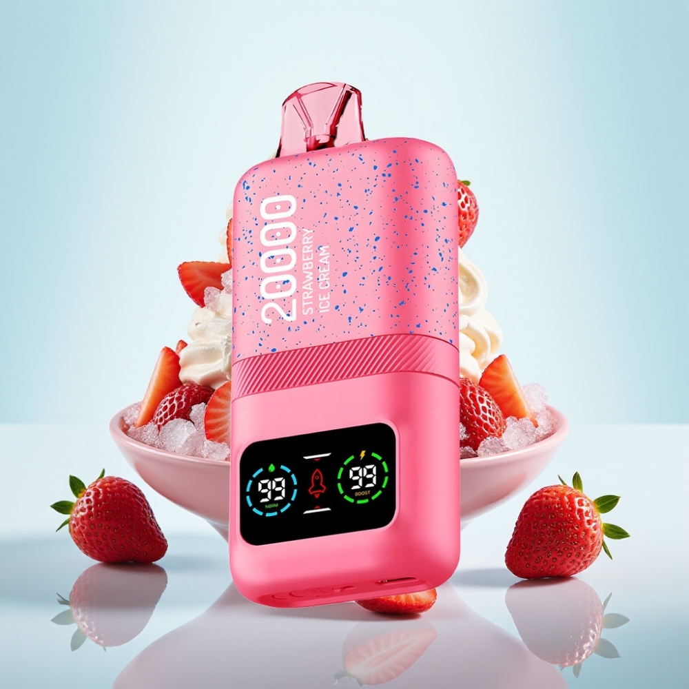 Aivono AIM MAGIC 20000 Puffs Type-C Ladattava Mansikkajäätelö Dual Mesh LCD 26ml