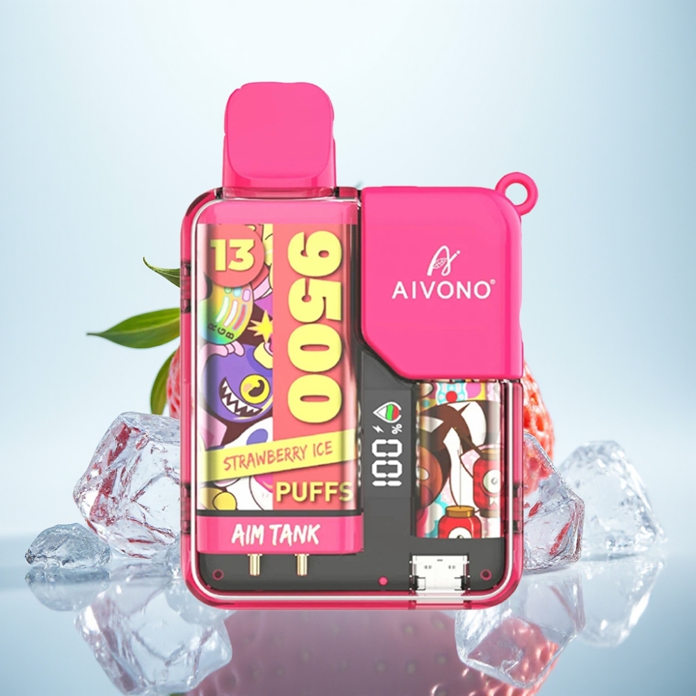 Aivono AIM-TANK 9500 Puffs 18ml 650mAh LCD Mansikkajää