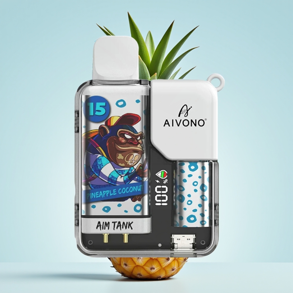 Aivono AIM-TANK 9500 Puffs 18ml Ananas-Kookos 650mAh LCD 12ohm Mesh