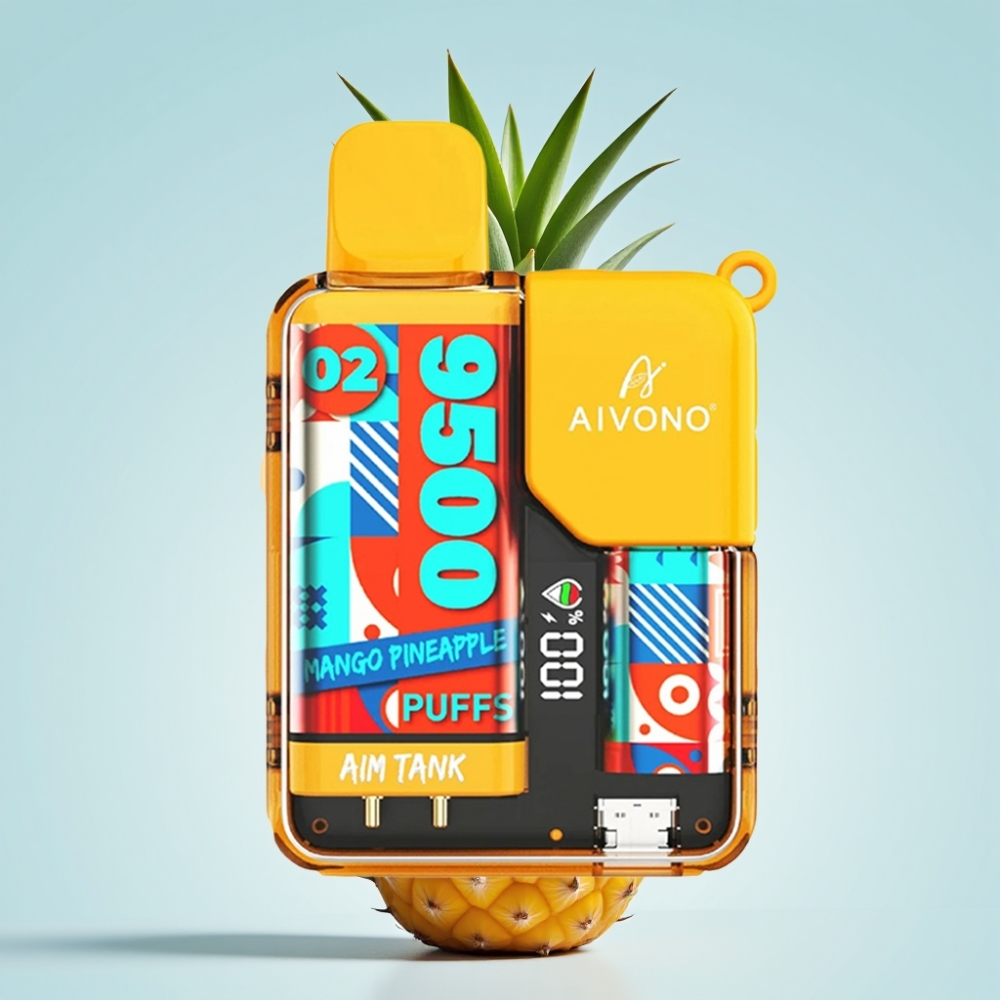Aivono AIM-TANK 9500 Puffs 18ml Mango-Ananas 650mAh LCD 12ohm Mesh