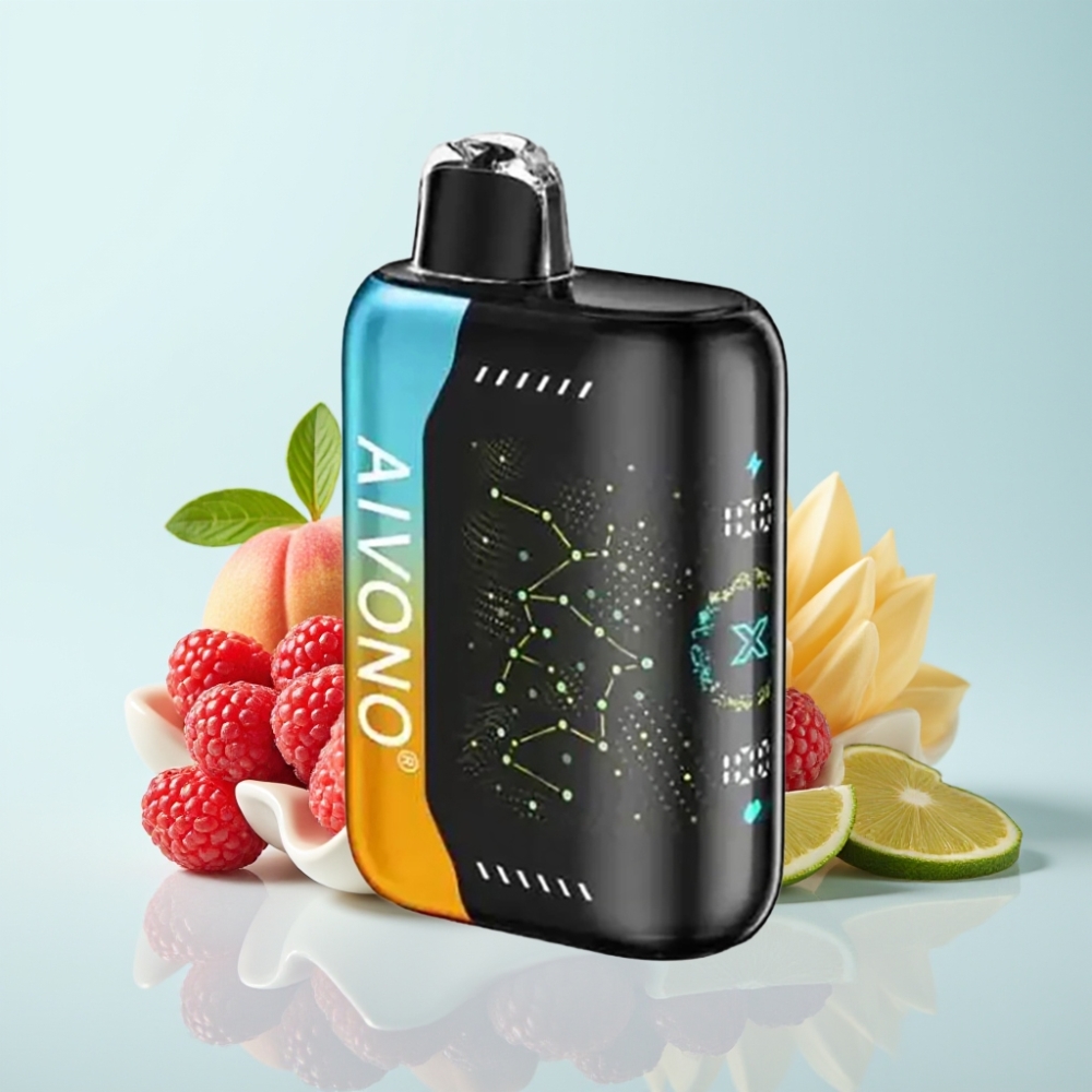 Aivono Aim Boom 25000 Puffs 28ml 650mAh Type-C Vadelma Persikka Lime
