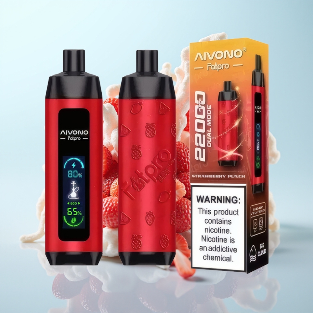 Aivono Aim Fatpro 22000 Puffs 28ml Disposable Vape Mansikkatyrmäys 5 Nikotiinia 600mAh