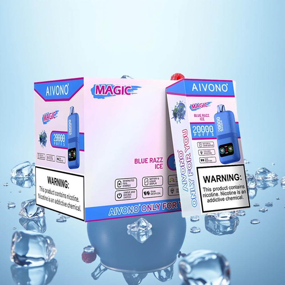 Aivono Aim Magic 20000 Puffs Type-C Ladattava Dual Mesh - Sininen vadelma jää