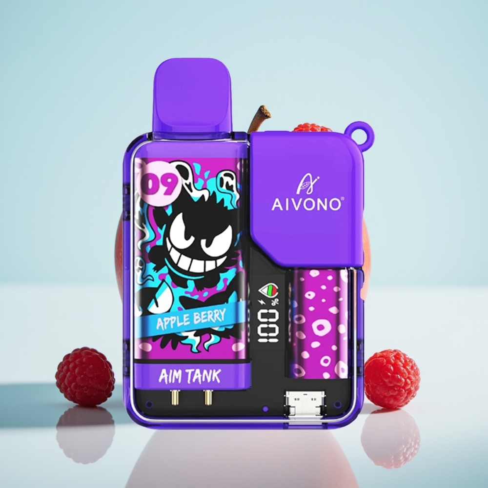 Aivono Aim Tank 9500 Puffs 18ml 650mAh LCD 12ohm Mesh Omena-Marja