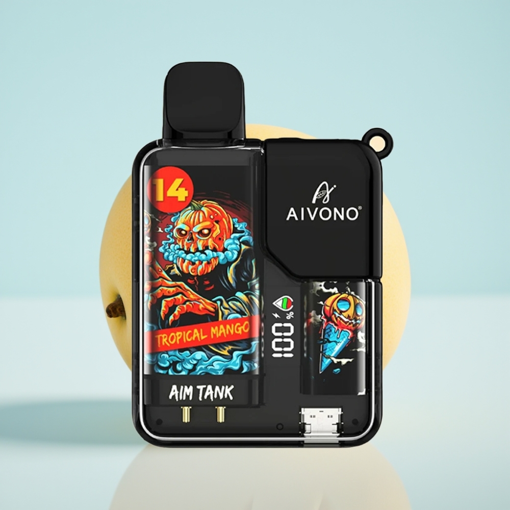 Aivono Aim Tank 9500 Puffs 18ml LCD 650mAh 12ohm Trooppinen Mango