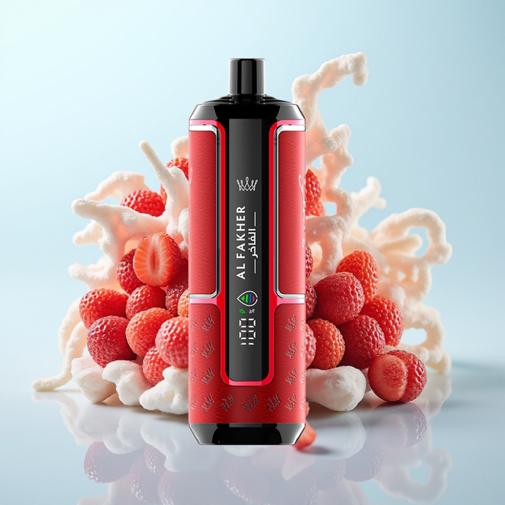 Al Fakher Crown Bar 15K Hypermax Kertakäyttö Vape - Mansikkapommi 15000 tupakkaa 22ml 6mg/ml Type-C
