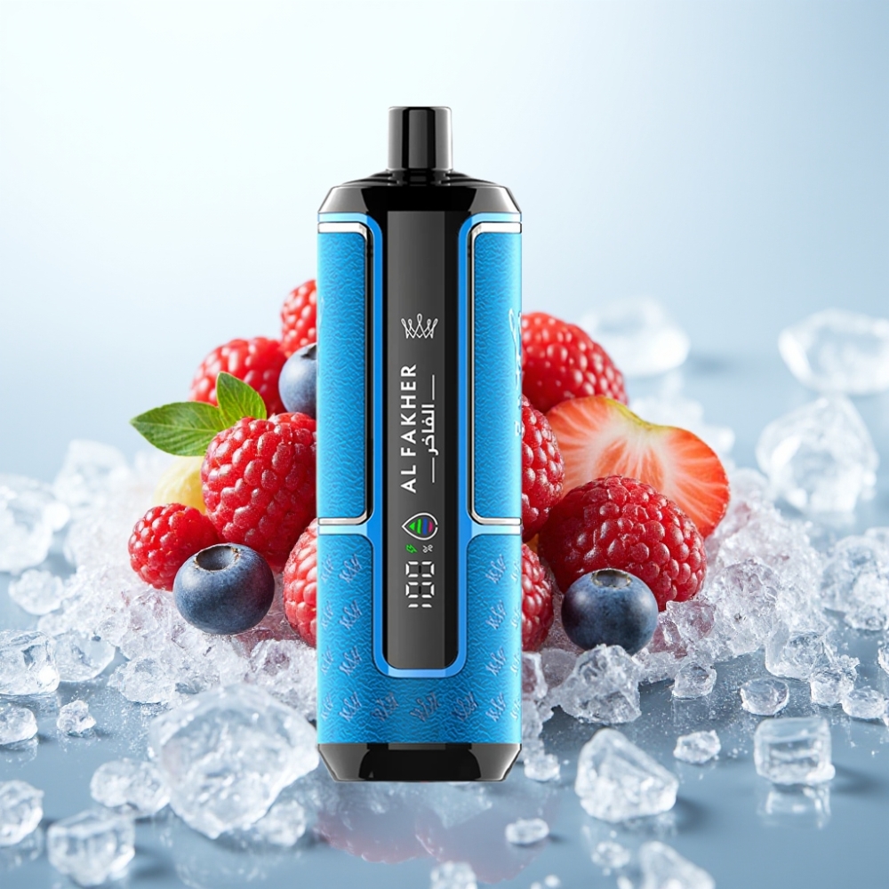 Al Fakher Crown Bar 15K Hypermax Kertakäyttö Vape Kit Marja-Jää