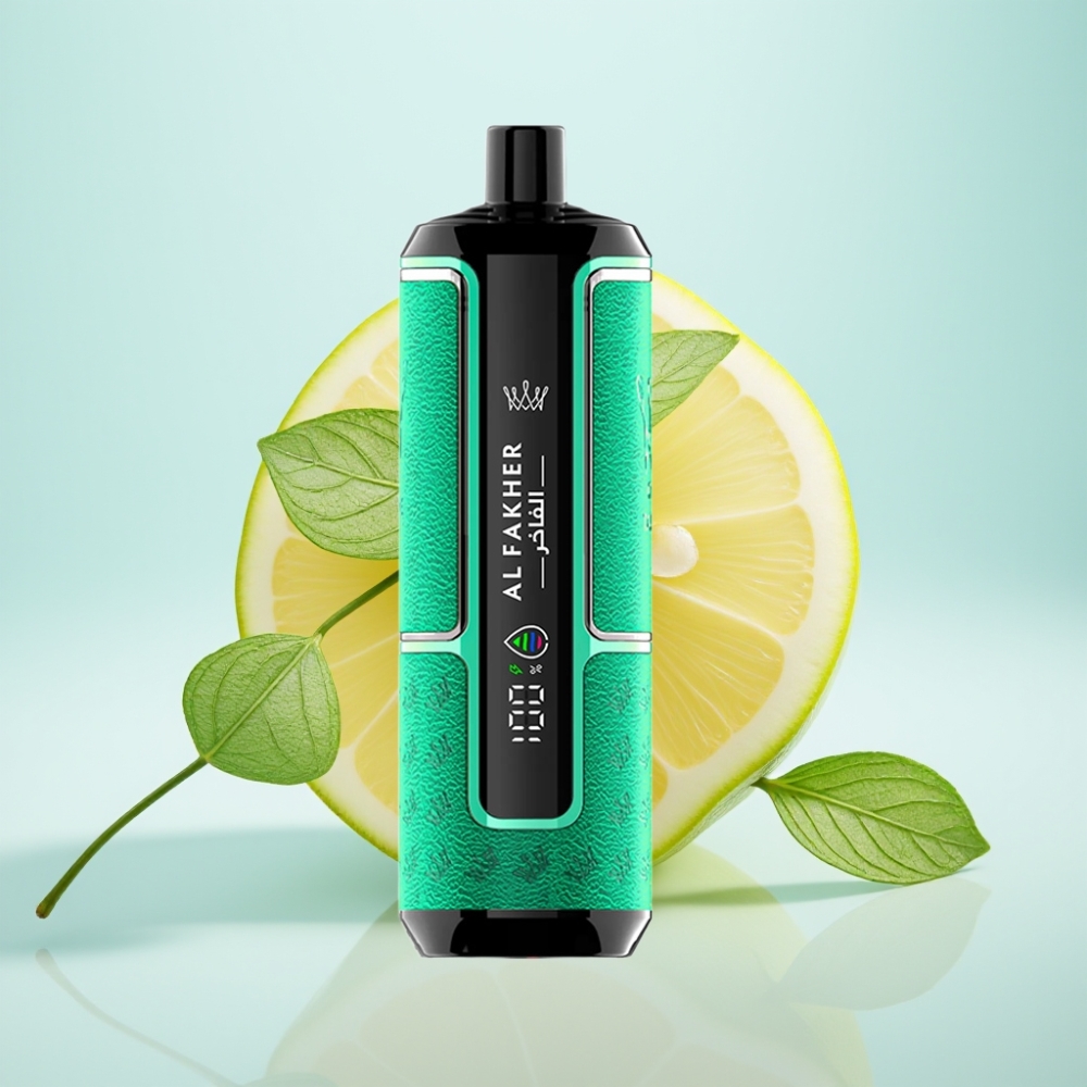 Al Fakher Crown Bar 15K Hypermax Kertakäyttö Vape Kit Sitruuna-Minttu