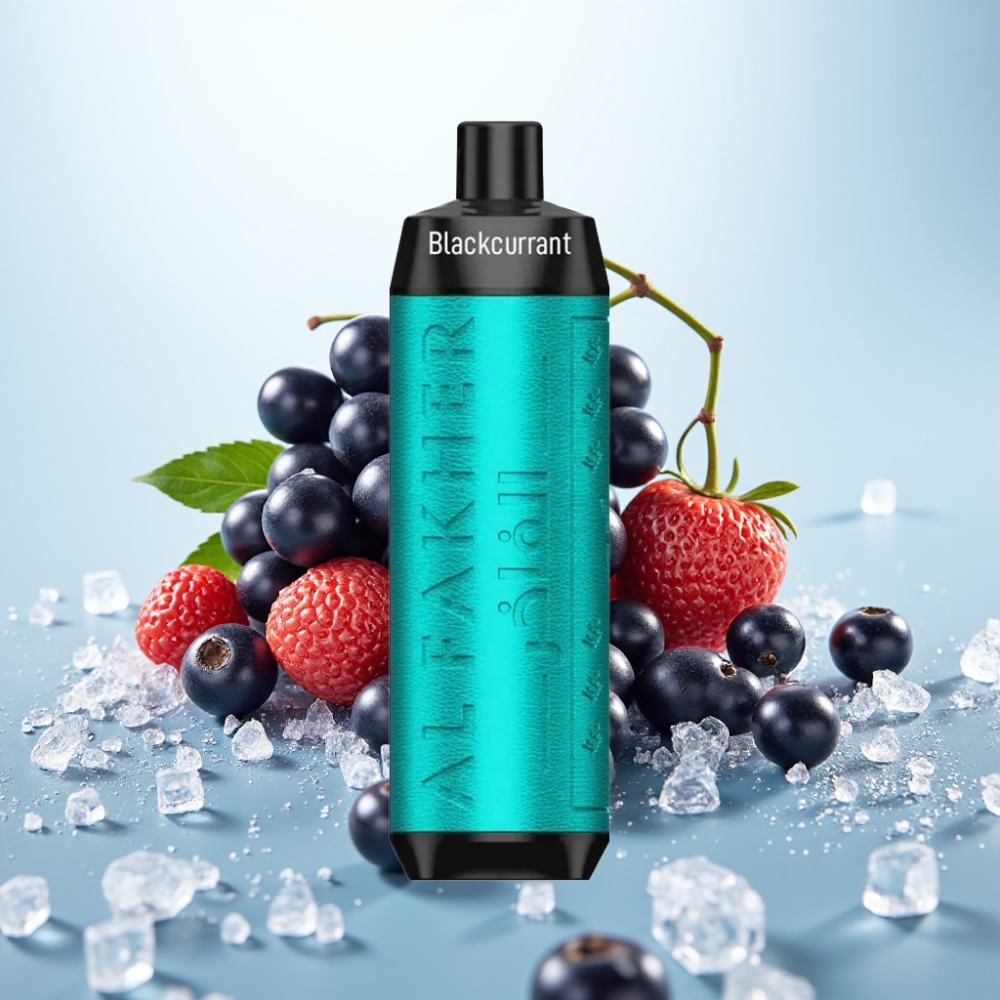 Al Fakher Crown Bar 8000 Crystal Disposable Vape 600mAh 18ml Mustaherukka-Jää 8000 imausta