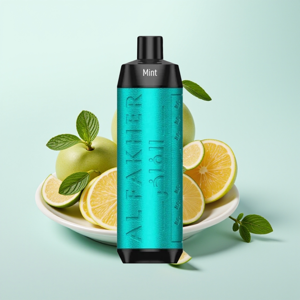 Al Fakher Crown Bar 8000 Crystal Kertakäyttöinen Vape Mint – 8000 savutusta 18ml nestettä 5mg nikotiinia USB-C-lataus