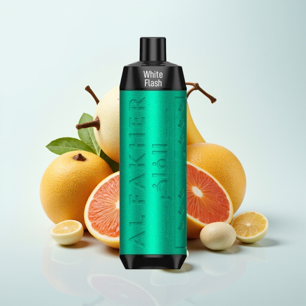 Al Fakher Crown Bar 8000 Crystal Kertakäyttöinen Vape Valkoinen Leimahdus – 8000 tupaa 18ml nestettä 5mg nikotiinia USB-C-lataus