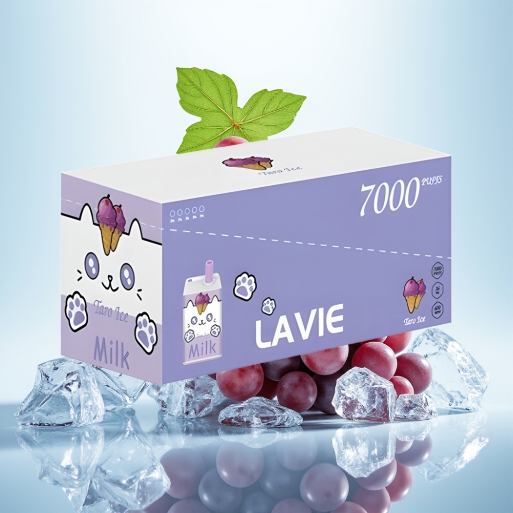 LAVIE Milk 7000 Puffs Disposabeli Vape Viinijää (16ML 600mAh Type-C 0/2/5 nikotiinia)