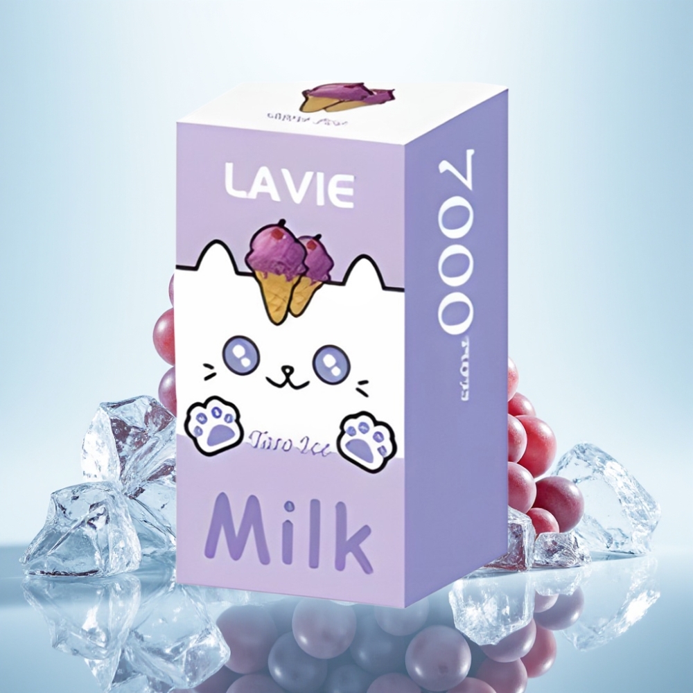 LAVIE Milk 7000 Puffs Disposabeli Vape Viinijää (16ML 600mAh Type-C 0/2/5 nikotiinia)