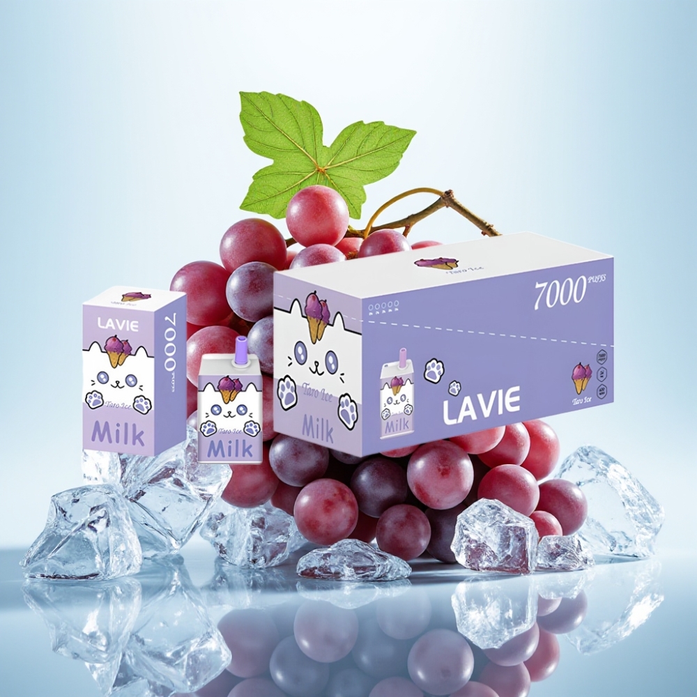 LAVIE Milk 7000 Puffs Disposabeli Vape Viinijää (16ML 600mAh Type-C 0/2/5 nikotiinia)