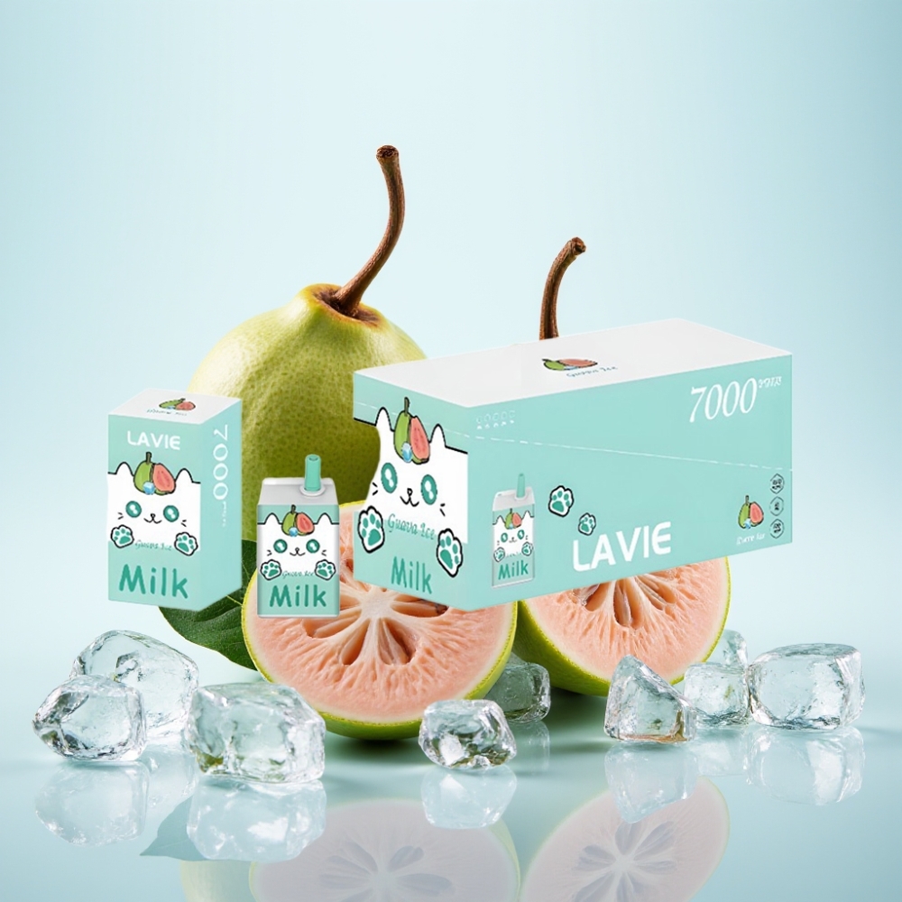 LAVIE Milk 7000 Puffs Disposable Vape Guava Ice – 16ML 600mAh Type-C 0/2/5 Nikotiinia