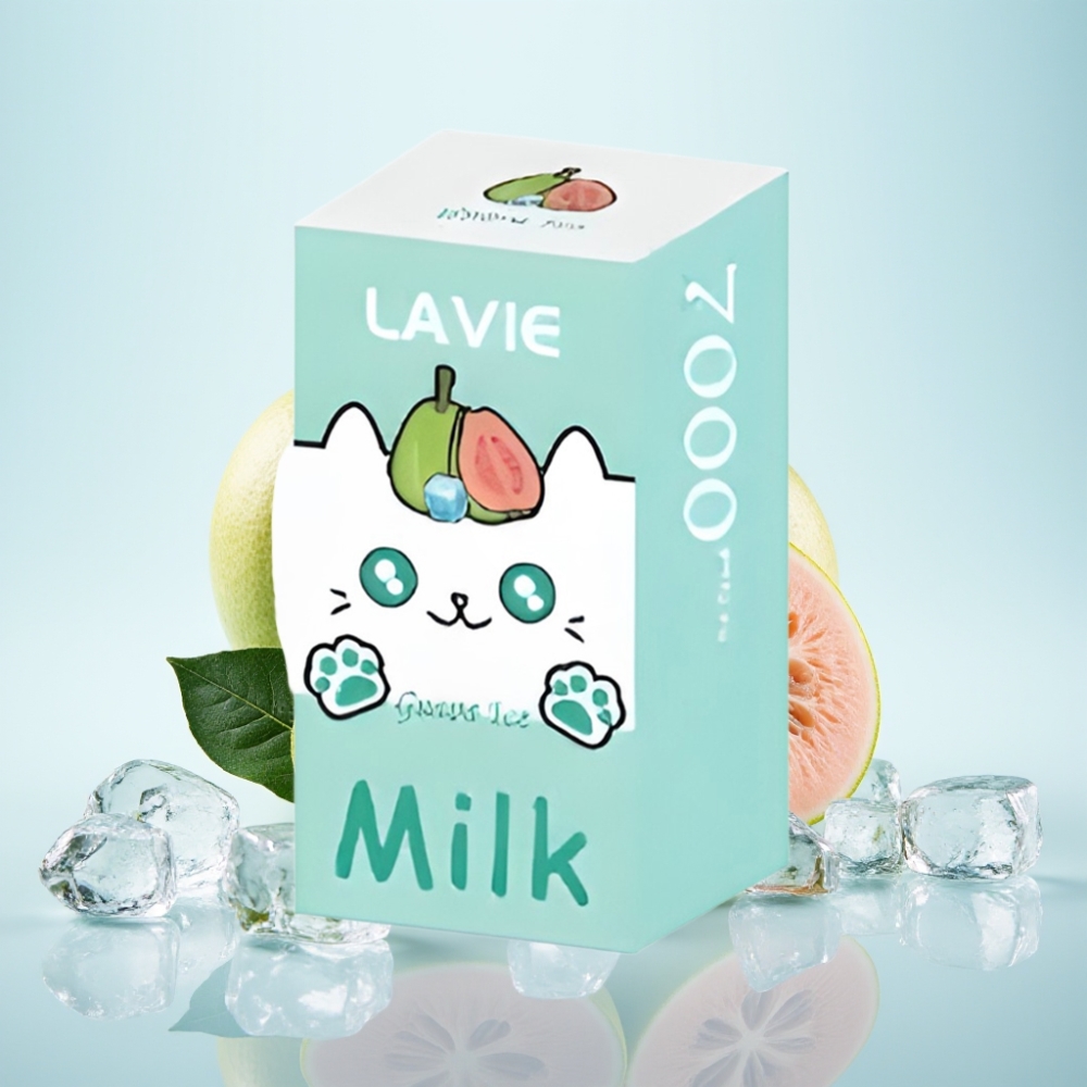 LAVIE Milk 7000 Puffs Disposable Vape Guava Ice – 16ML 600mAh Type-C 0/2/5 Nikotiinia