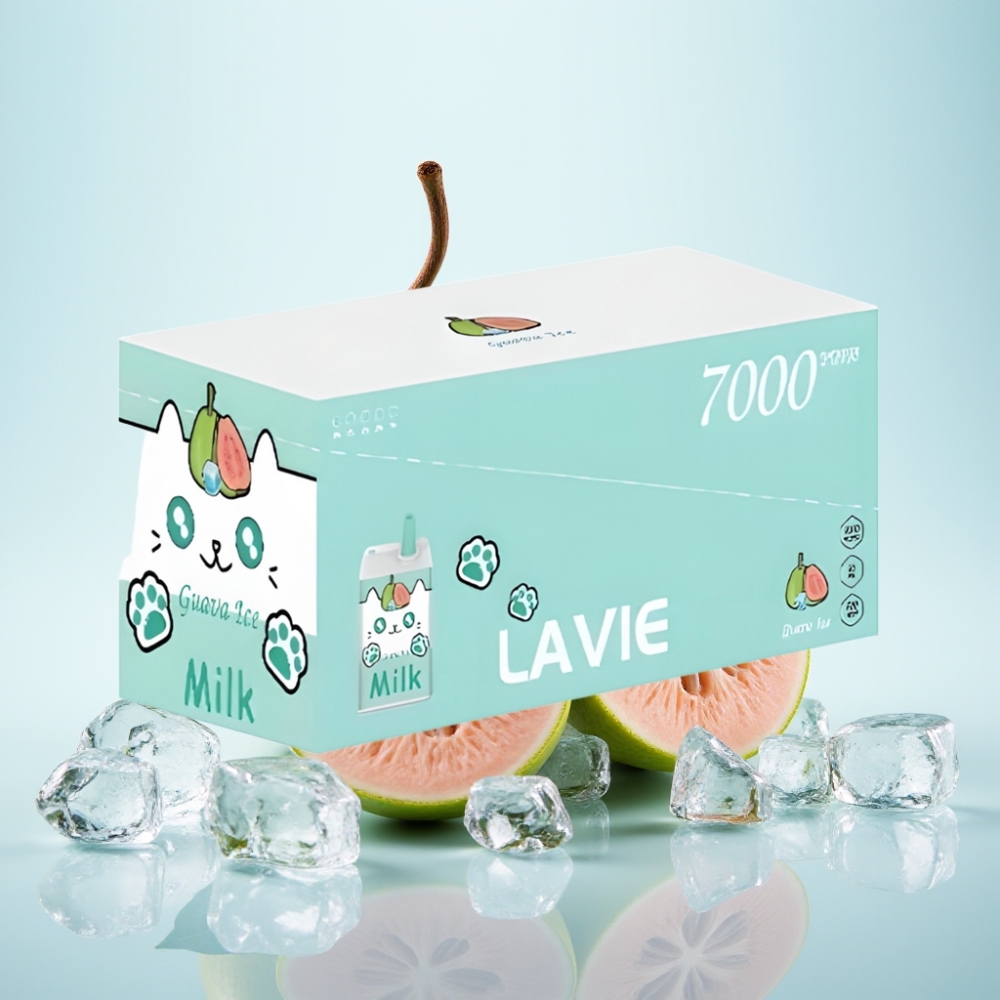 LAVIE Milk 7000 Puffs Disposable Vape Guava Ice – 16ML 600mAh Type-C 0/2/5 Nikotiinia