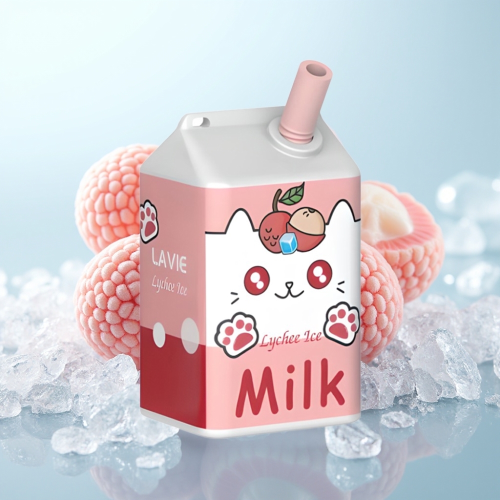LAVIE Milk 7000 Puffs Kertakäyttöinen Vape Litchi-Jää 16ML 600mAh Type-C