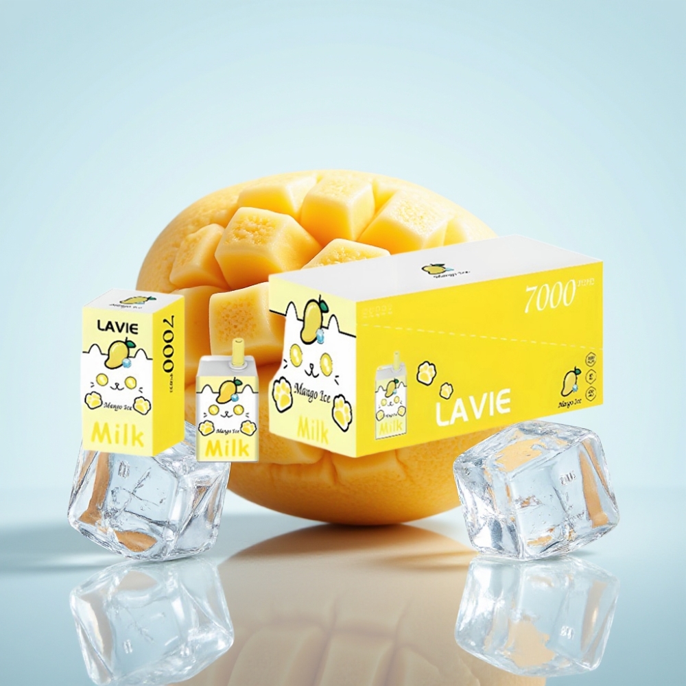 LAVIE Milk 7000 Puffs Kertakäyttöinen Vape Mango Ice – 16ML 600mAh Type C 0–5 Nikotiinia