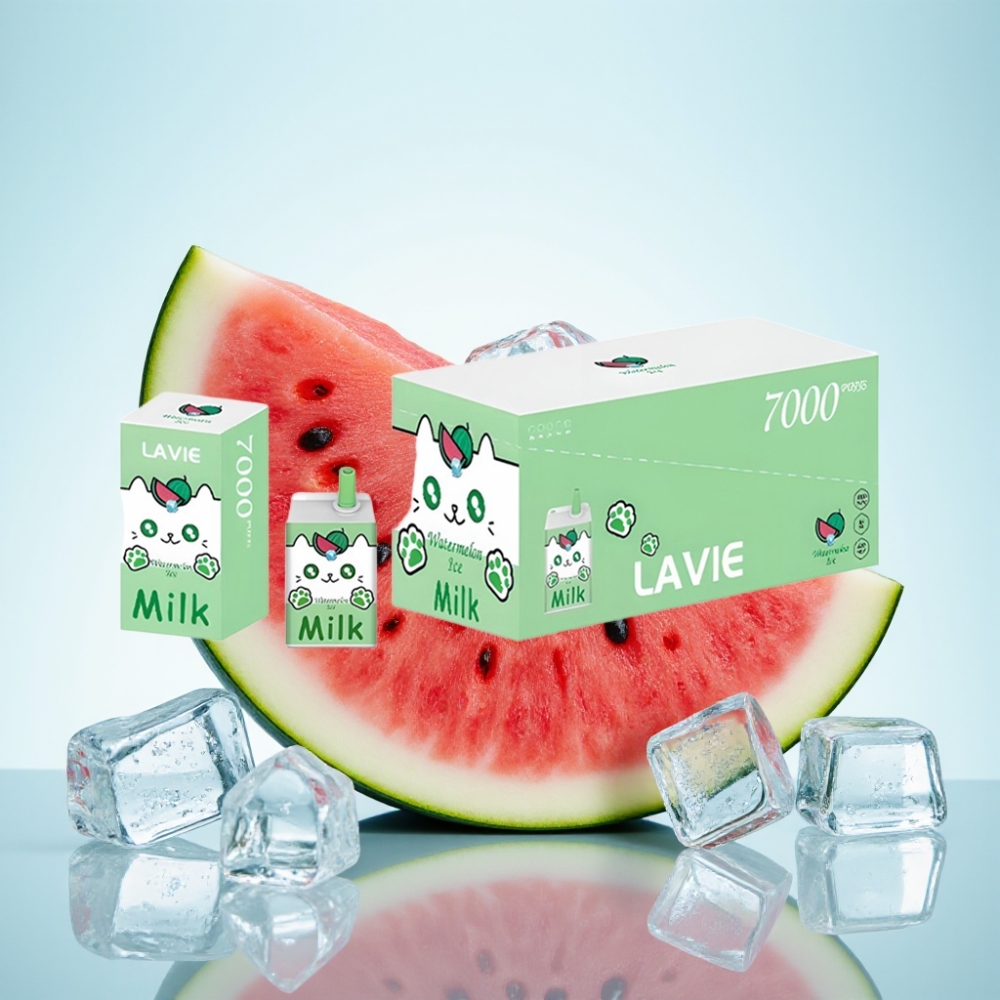 LAVIE Milk 7000 Puffs Kertakäyttöinen Vape Vesimeloni-Jää 16ML 600mAh Type-C