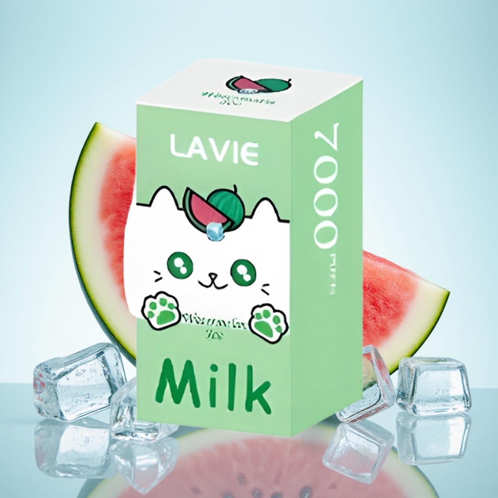 LAVIE Milk 7000 Puffs Kertakäyttöinen Vape Vesimeloni-Jää 16ML 600mAh Type-C
