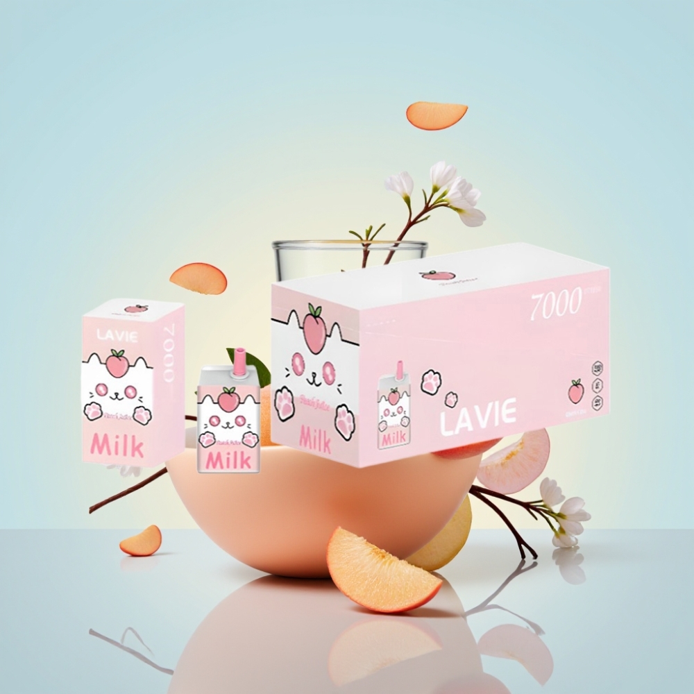 LAVIE Milk 7000 Pussit Disposable Vape Persikkamehu – 16ML 600mAh Type-C