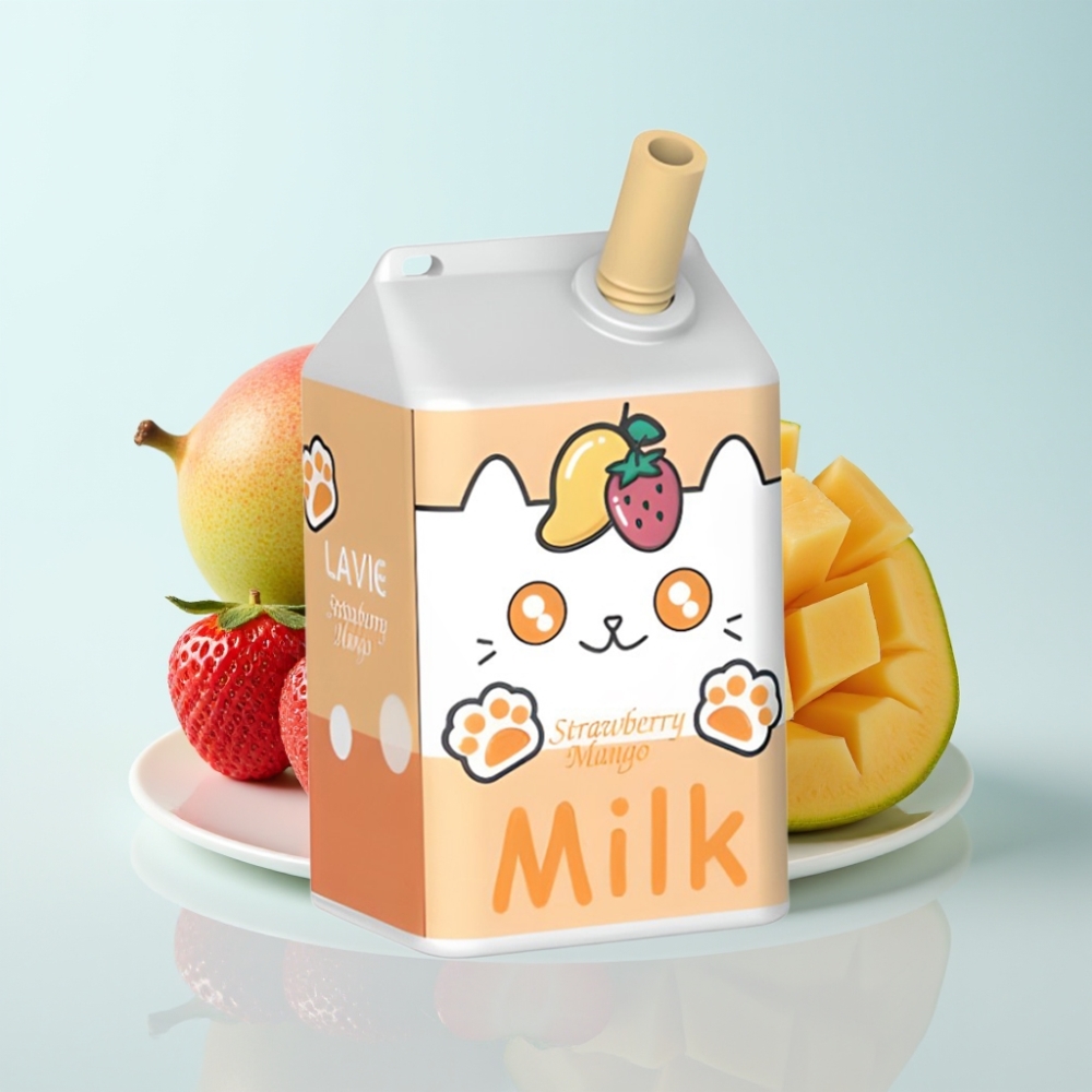 LAVIE Milk 7000 Pähkinät Disposable Vape Mansikka-Mango 16ML/600mAh/Type-C