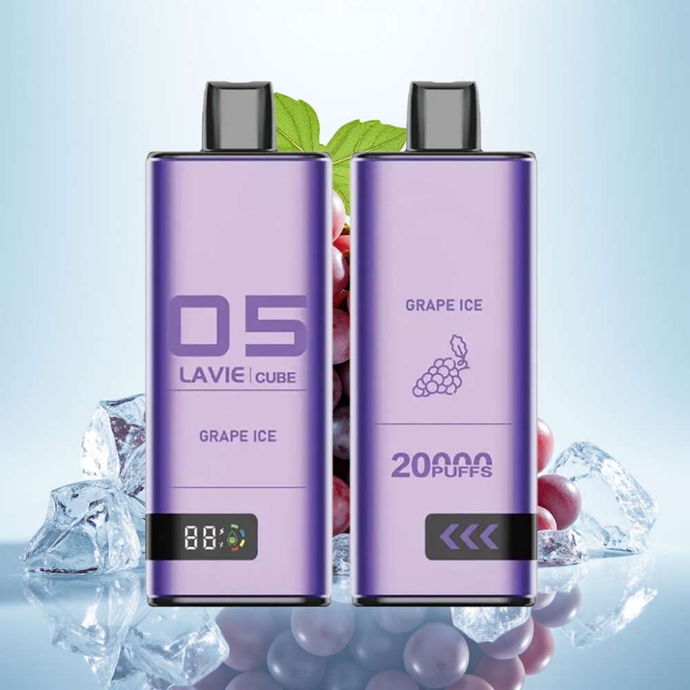 Lavie Cube 20000 Puffs Disposable Vape Grape Ice – 28ML 600mAh Type-C