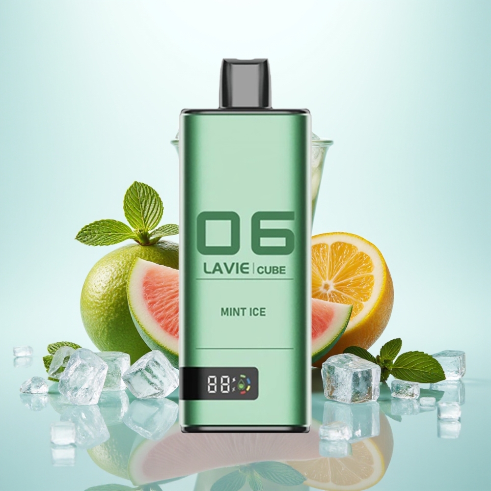 Lavie Cube 20000 Puffs Disposable Vape Mint Ice – 28ML 2/5 Nikotiinisuola Type-C 600mAh