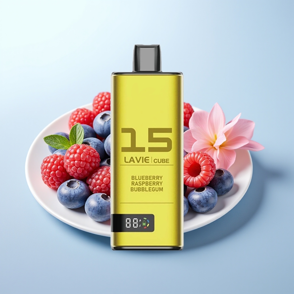 Lavie Cube 20000 Puffs Disposable Vape Mustikka-Vadelma-Purukumi 28ML Type-C 600mAh