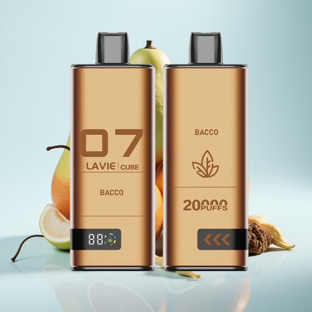 Lavie Cube 20000 Puffs Kertakäyttöinen Vape Bacco 28ML 5 Nikotiinisuola Type-C