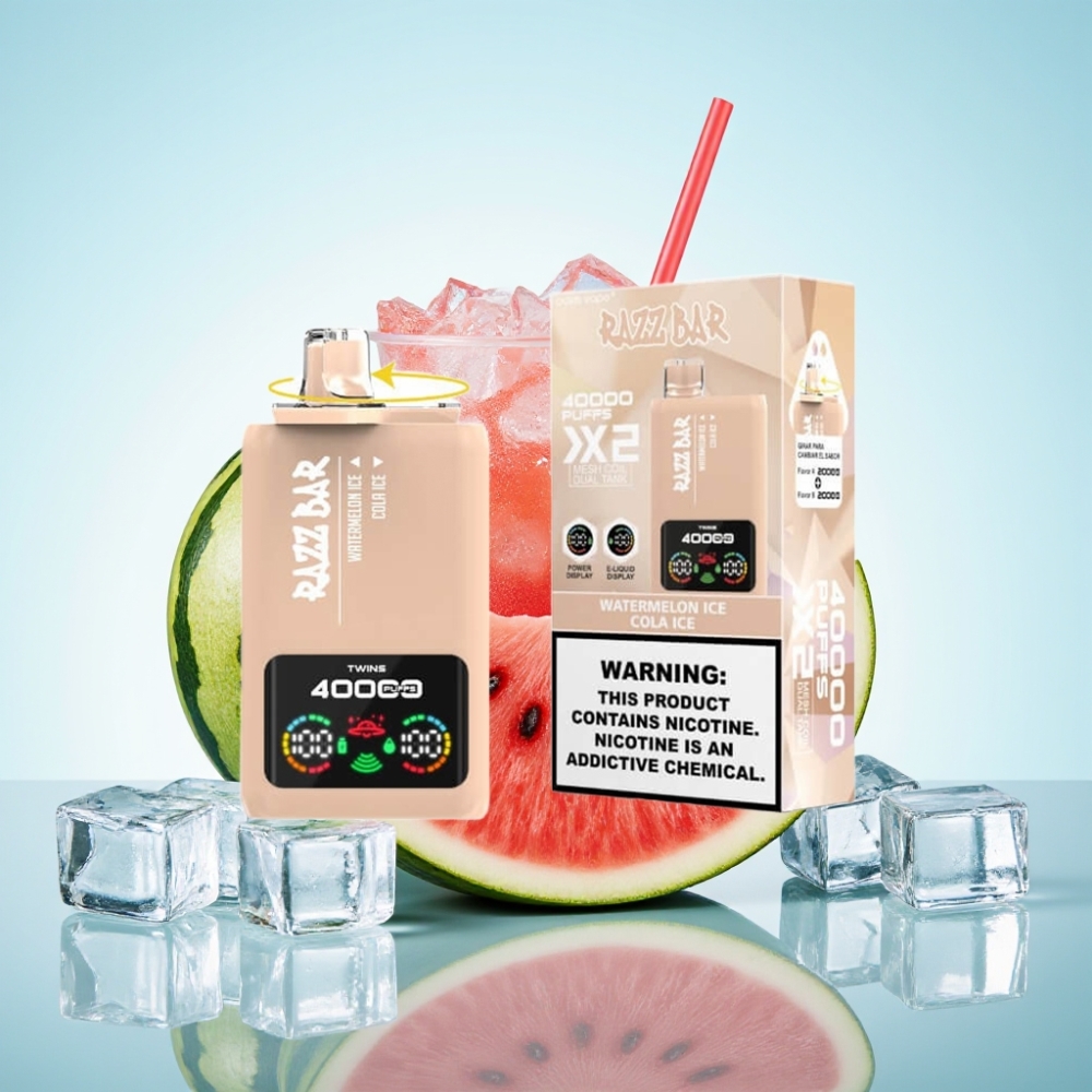 Razz Bar 40000 Puffs Disposable Vape 10Ω×2 Mesh Coil – VESIJÄÄTELÖMELONI  COLAJÄÄ