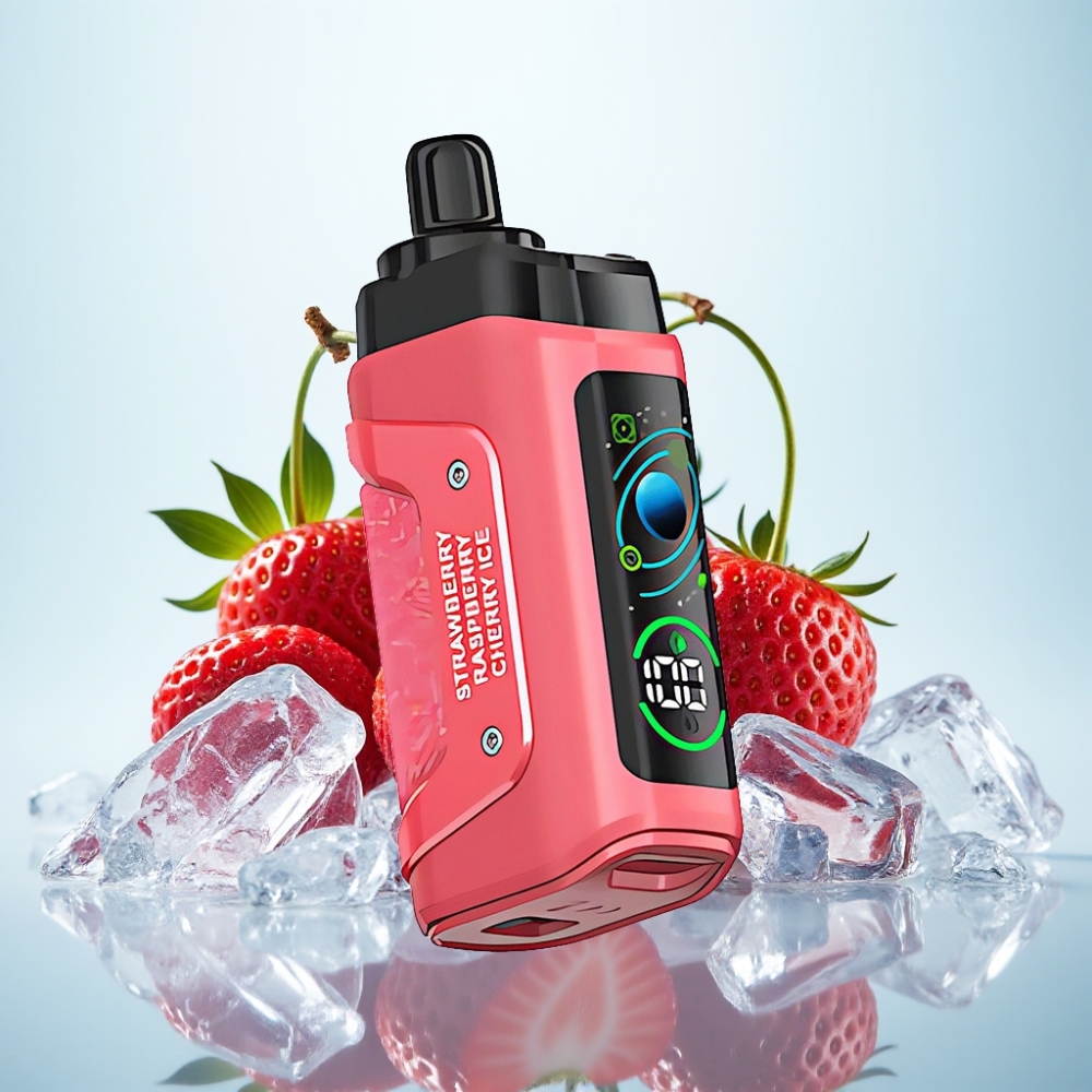 Razz Bar 45000 Puffs Disposable Vape Mansikka-Kirsikka-Jää 10 Ohm Mesh Säädettävä Ilmanvirtaus Type-C