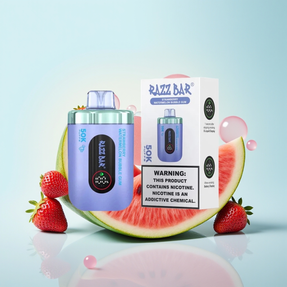 Razz Bar 50K Puffs 650mAh Type-C - Mansikka-Arbuusi-Kuplakumi