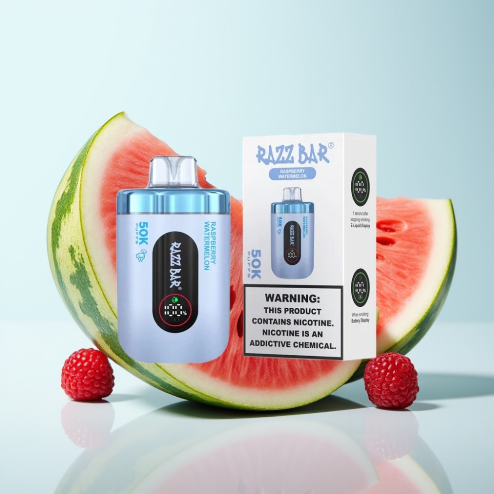 Razz Bar 50K Puffs Disposable Vape 650mAh Type-C Vadelma-Arbuusi