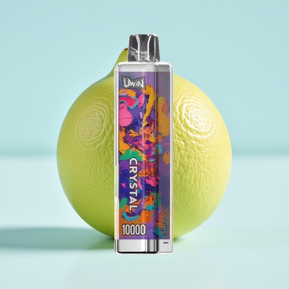 UWIN Crystal 10000 Puffit Disposable Vape Sitruuna-Lime 18ml 08 Ohm RGB