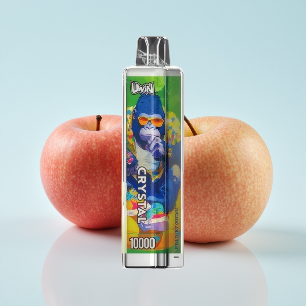 UWIN Crystal 10000 Puffs Kertakäyttöinen Vape – Kaksi Omenaa – 18ml – 650mAh – RGB-valot