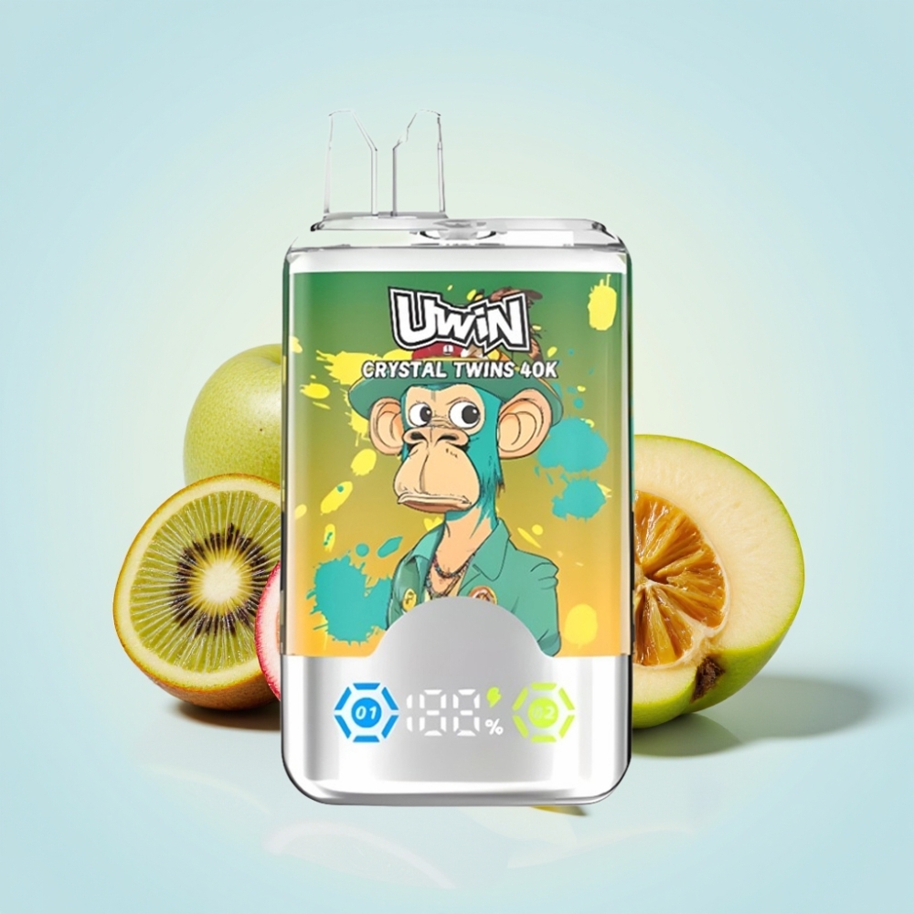 UWIN Crystal Twins 40000 Pähkinät Passiohedelmä Guava Kaksi Omenaa – 32ml 850mAh Type-C