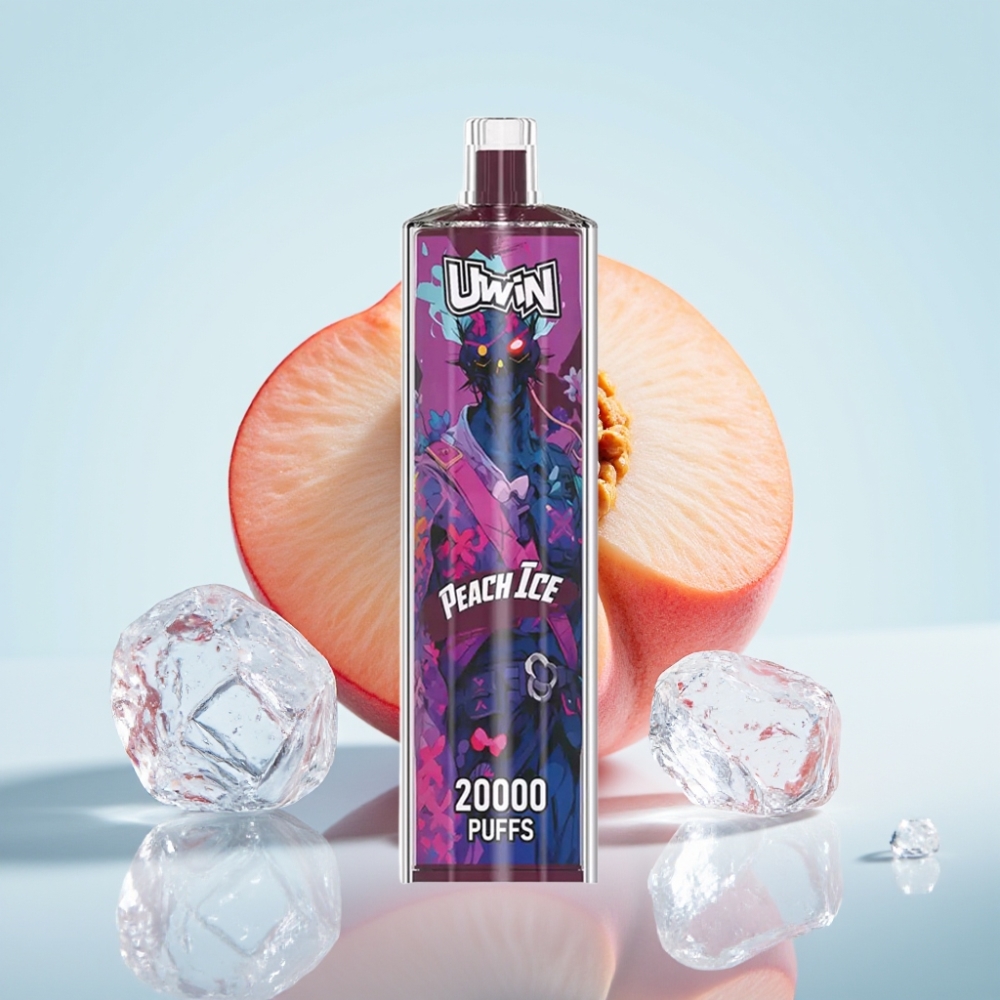 Uwin Shisha Hookah Crystal 20000 Puffs 22ml 650mAh Mesh Coil Type-C Persikka-Jää