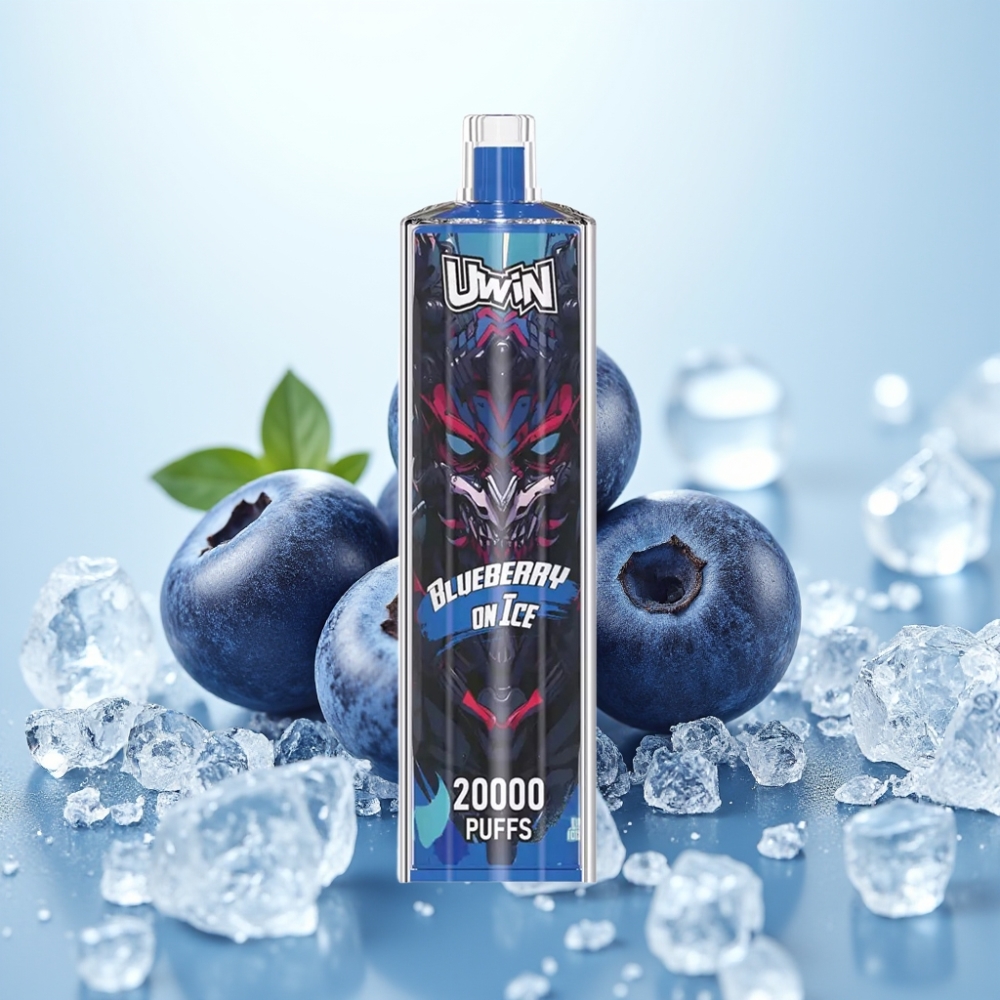 Uwin Shisha Hookah Crystal 20000 Puffs 22ml 650mAh Type-C Mesh Coil Mustikka Jää