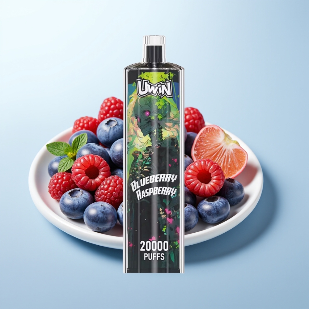 Uwin Shisha Hookah Crystal 20000 Puffs 22ml Mustikka-Vadelma Mesh Coil Type-C