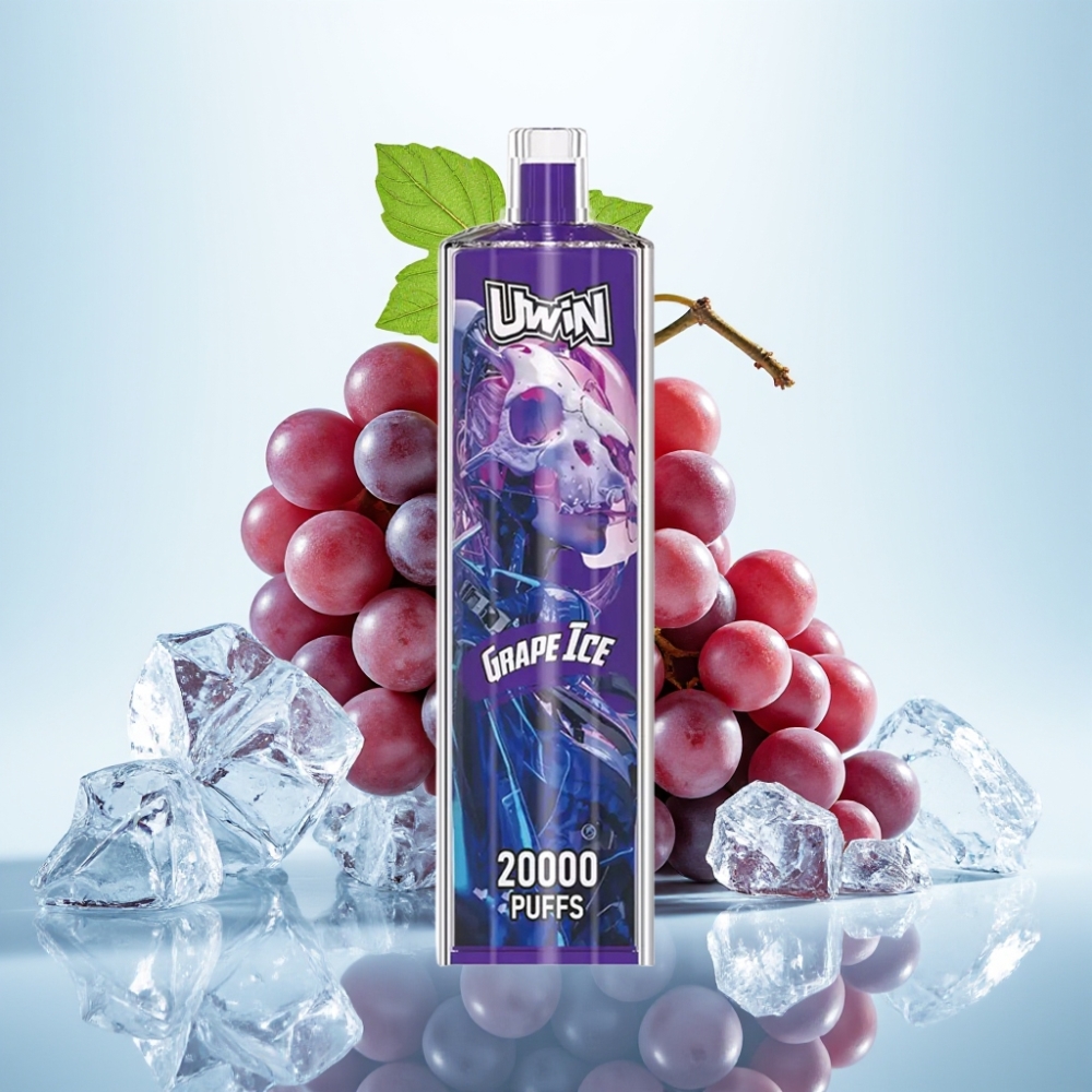 Uwin Shisha Hookah Crystal 20000 Puffs 22ml Type-C Mesh Grape Ice