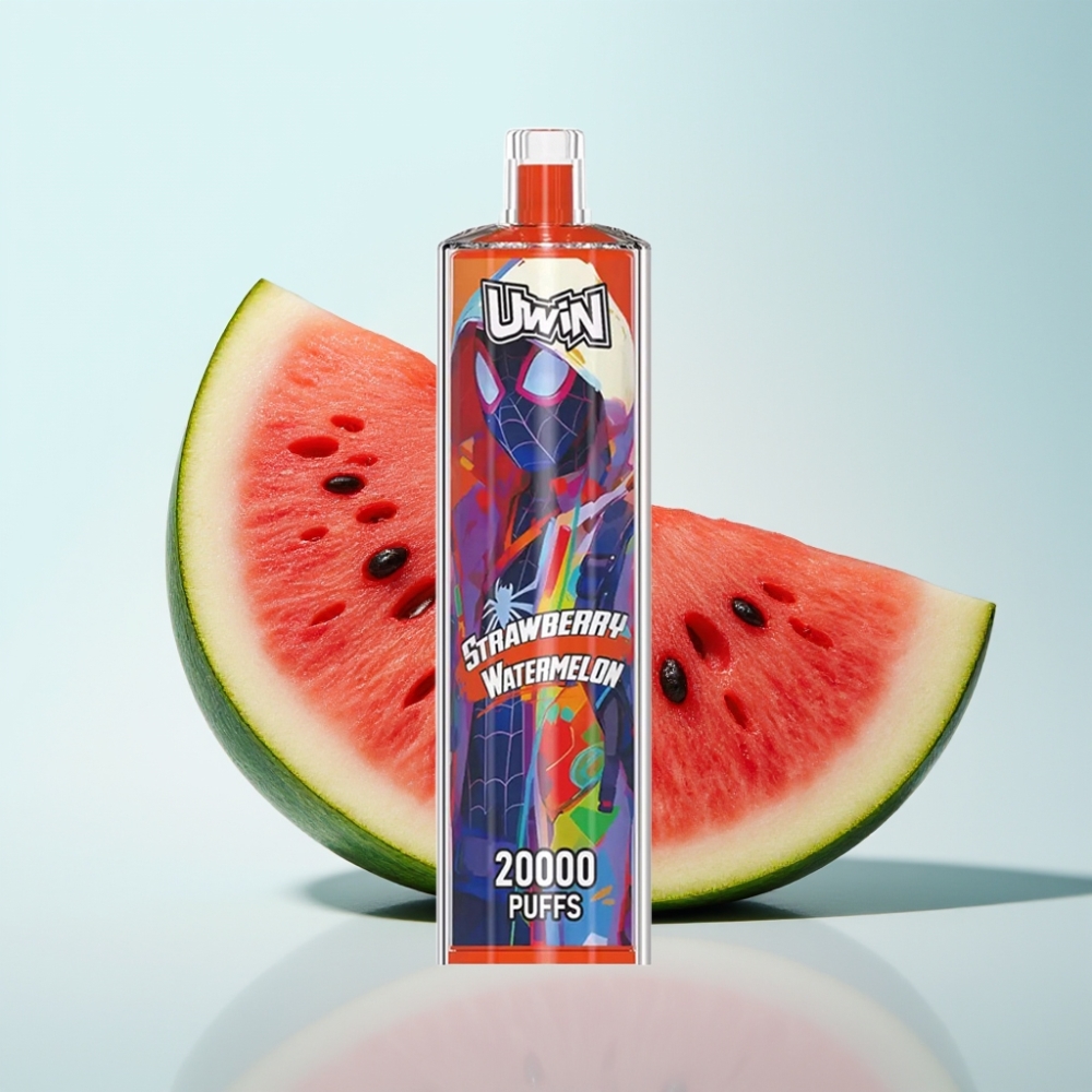 Uwin Shisha Hookah Crystal 20000 Puffs Mansikka-Arbuusi Mesh Coil Type-C 22ml 650 mAh
