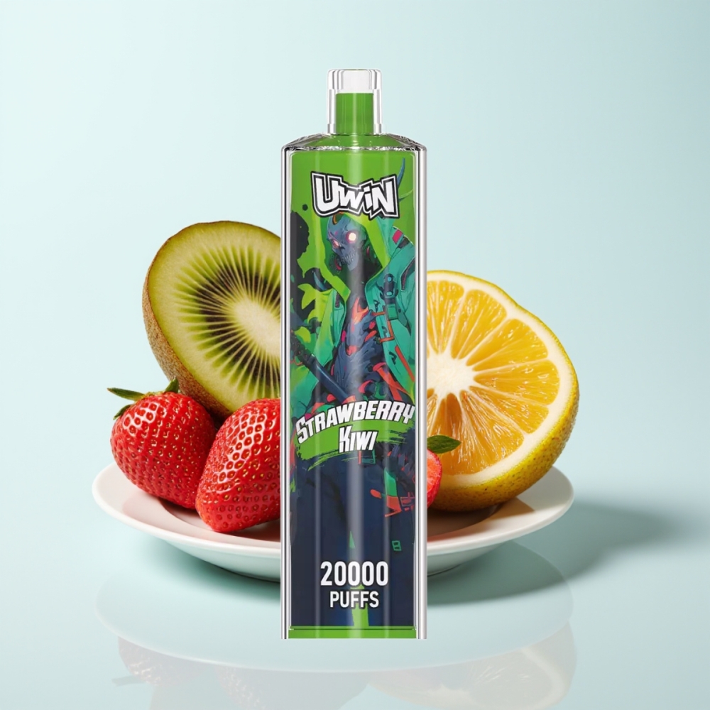 Uwin Shisha Hookah Crystal 20000 Puffs Mantsikka-Kiivi 22ml Type-C Mesh 0-5 Nikotiini