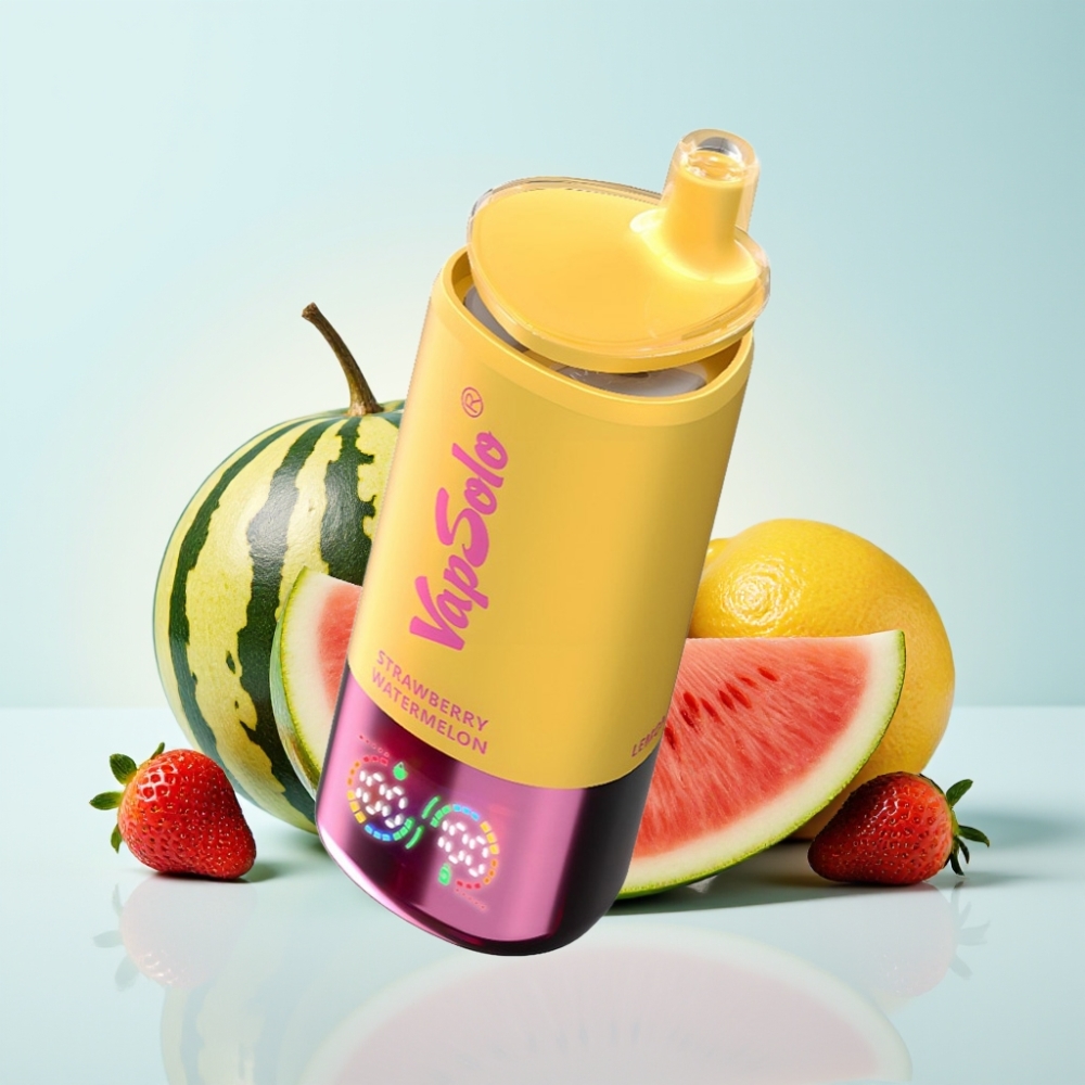 VapSolo Triple 30000 Puffs - Mansikka-Vesimeloni  Sitruuna-Persikka - 40ml - 20/50 mg/ml - Type-C