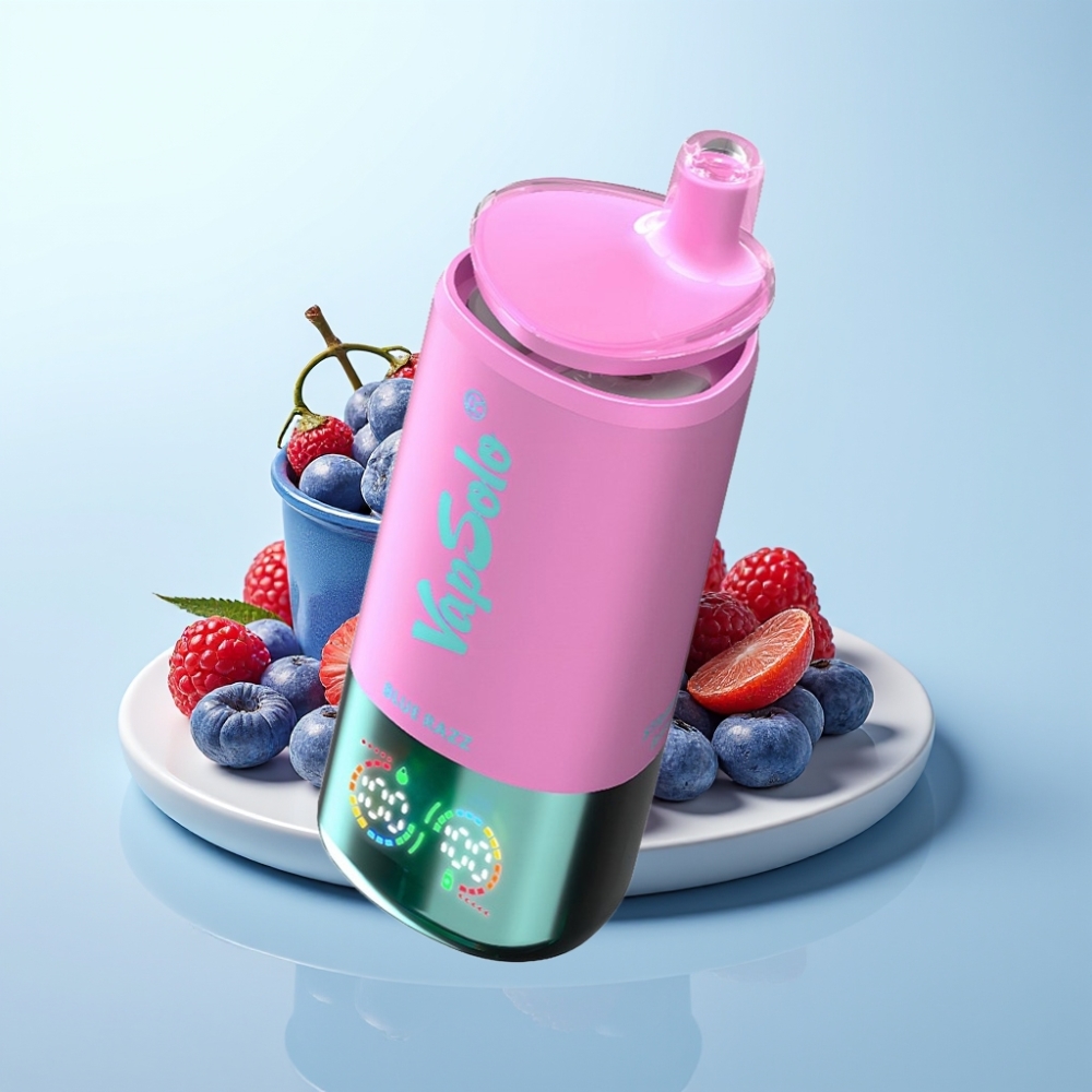 VapSolo Triple 30000 Puffs 40ml 3-tank Type-C Sininen Vadelma